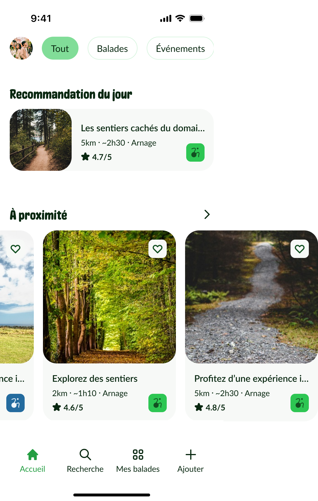 Design de l'application